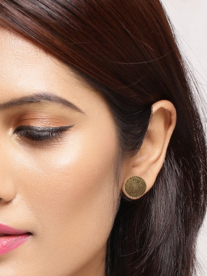 Victorian Golf plated Stud earrings