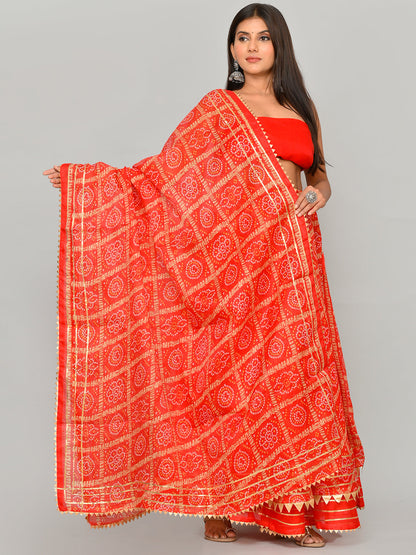 Kota Doriya Bandhej Ready to Wear Lehenga With Unstiched Blouse