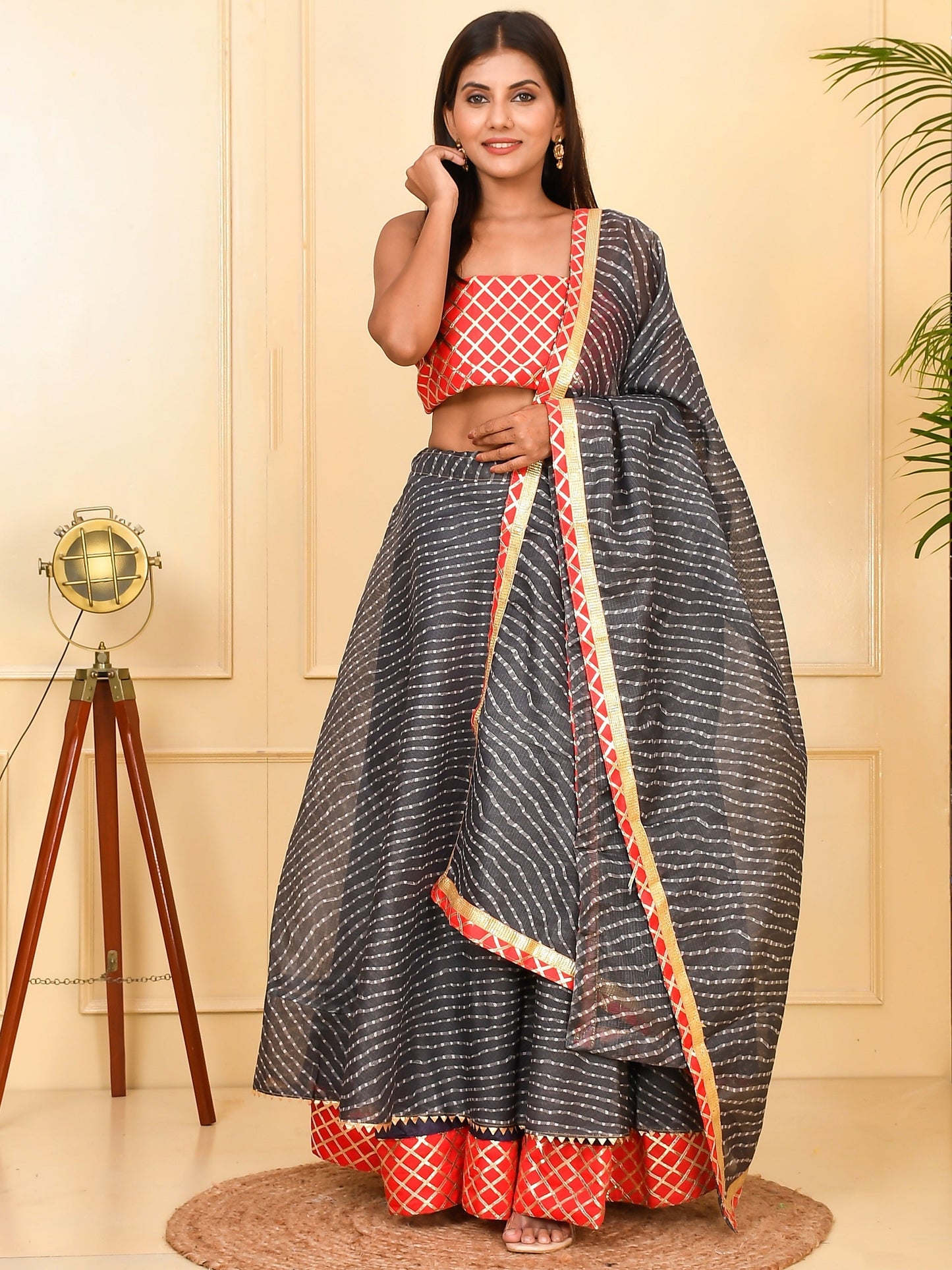 Exclusive Kota Doriya Ready to Wear Lehenga With Unstiched Blouse