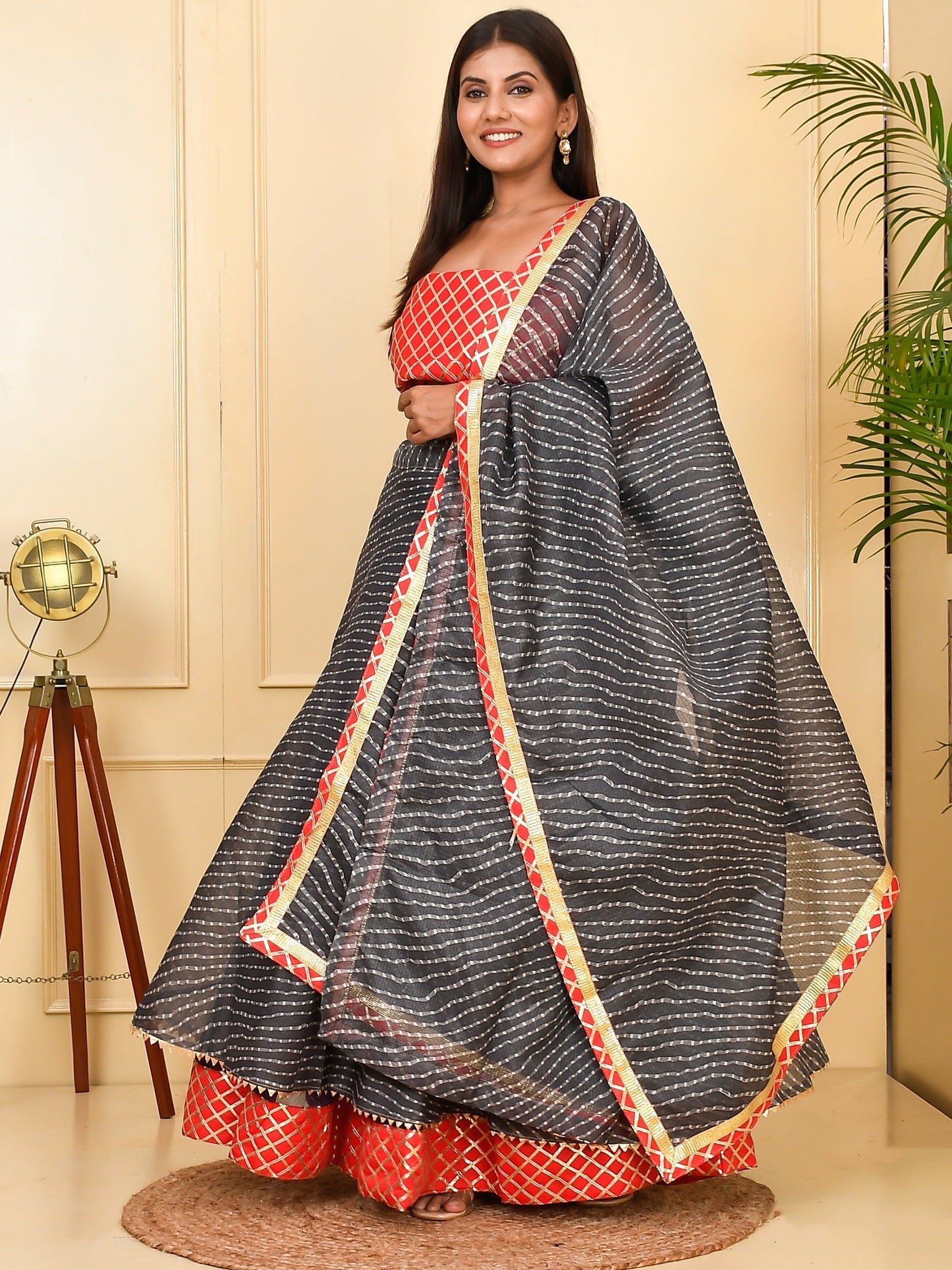 Exclusive Kota Doriya Ready to Wear Lehenga With Unstiched Blouse