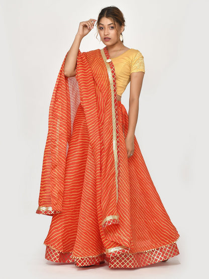 Tara Kota Doriya Lehanga with Dupatta and unstitched Blouse