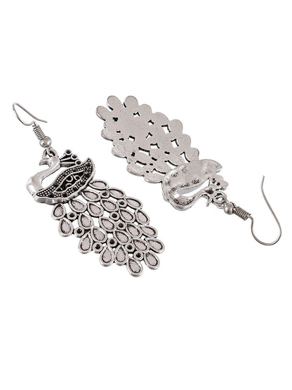 Silver Plated Oxidised Earrings