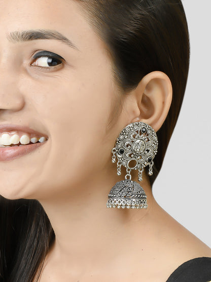 Silvermerc Silver Plated Stud Earrings For Women
