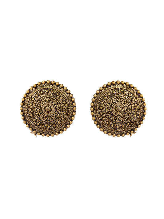 Victorian Golf plated Stud earrings