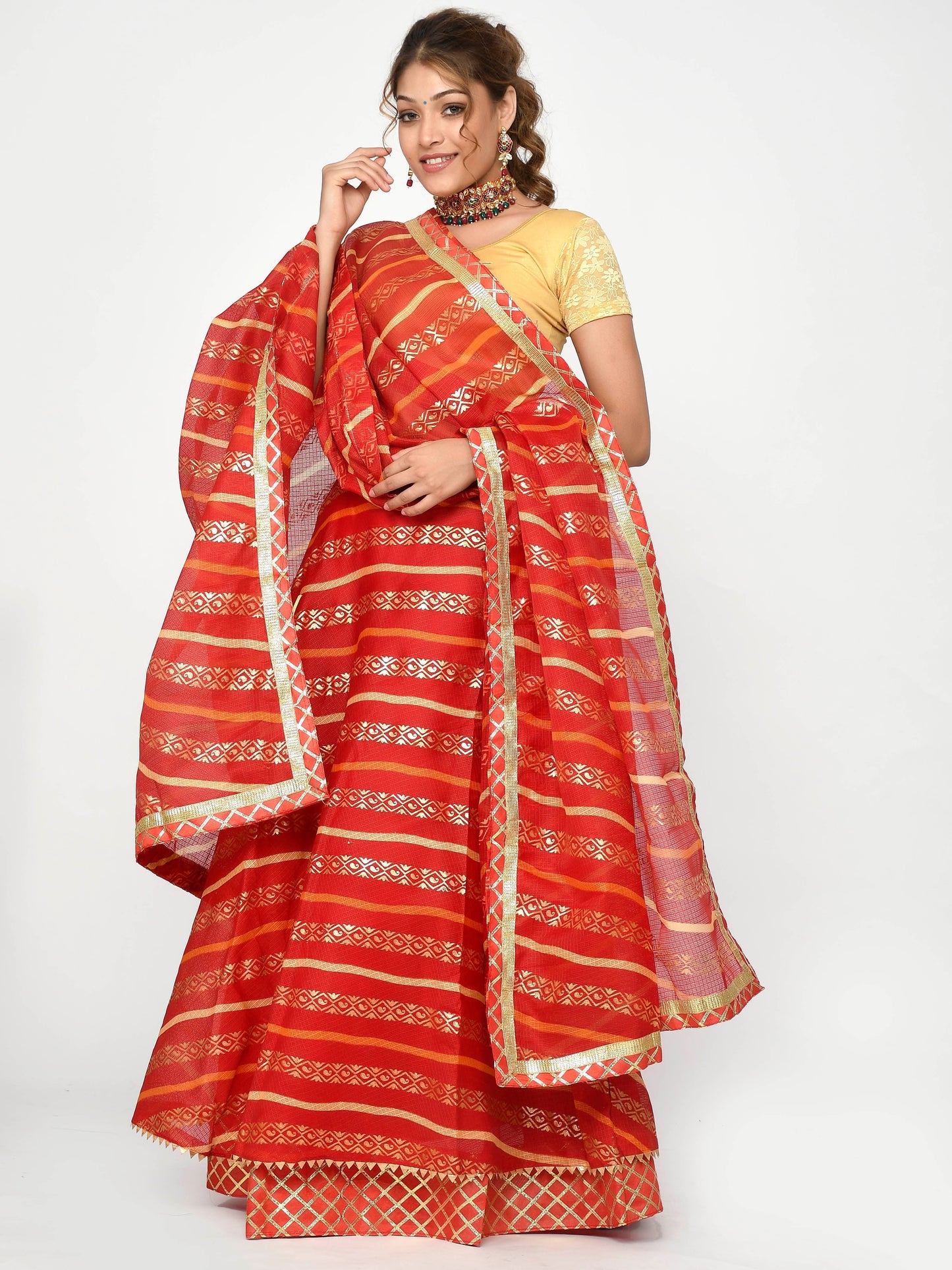Shaila Kota Doriya Lehanga with Dupatta and unstitched Blouse
