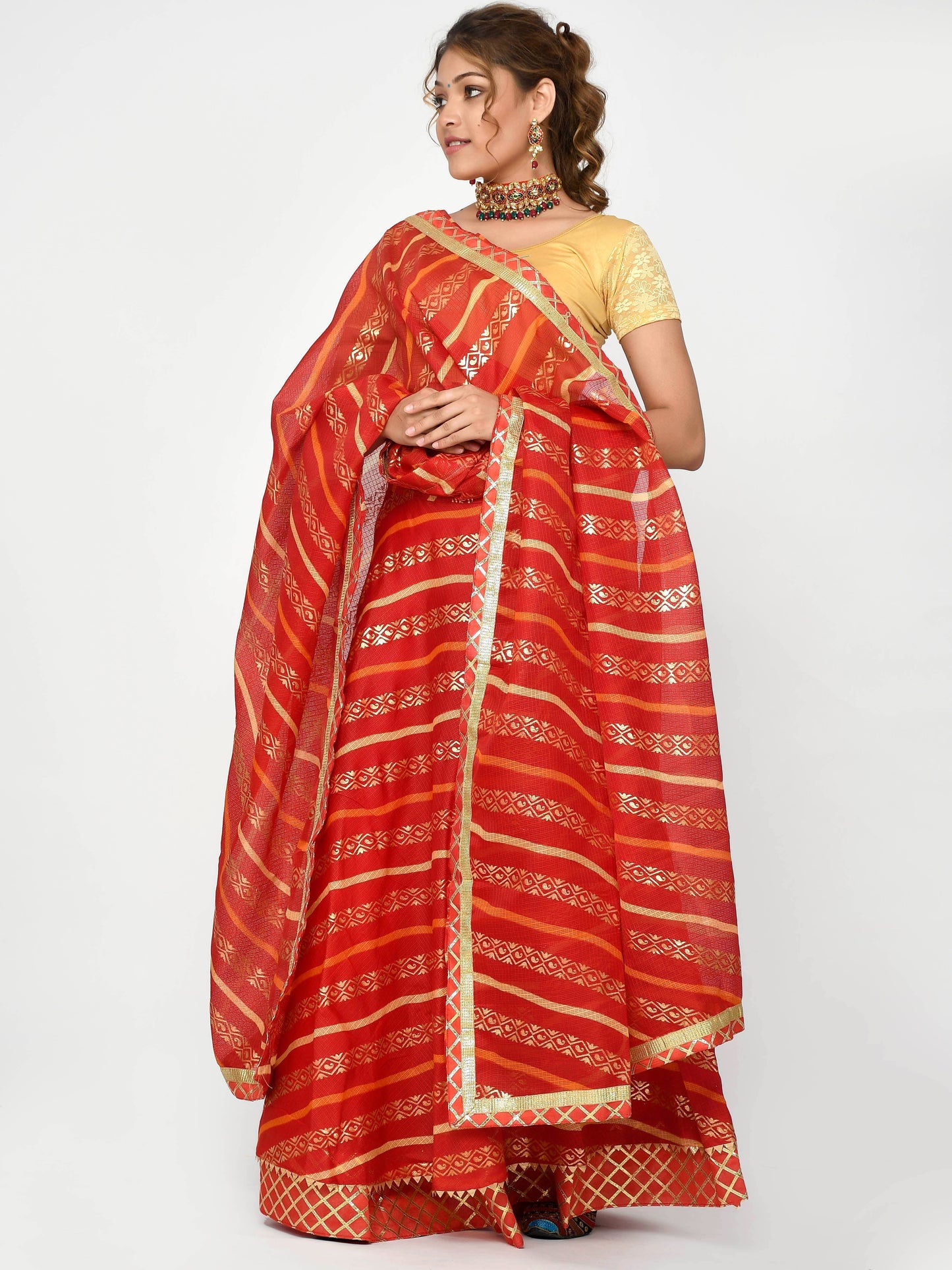 Shaila Kota Doriya Lehanga with Dupatta and unstitched Blouse