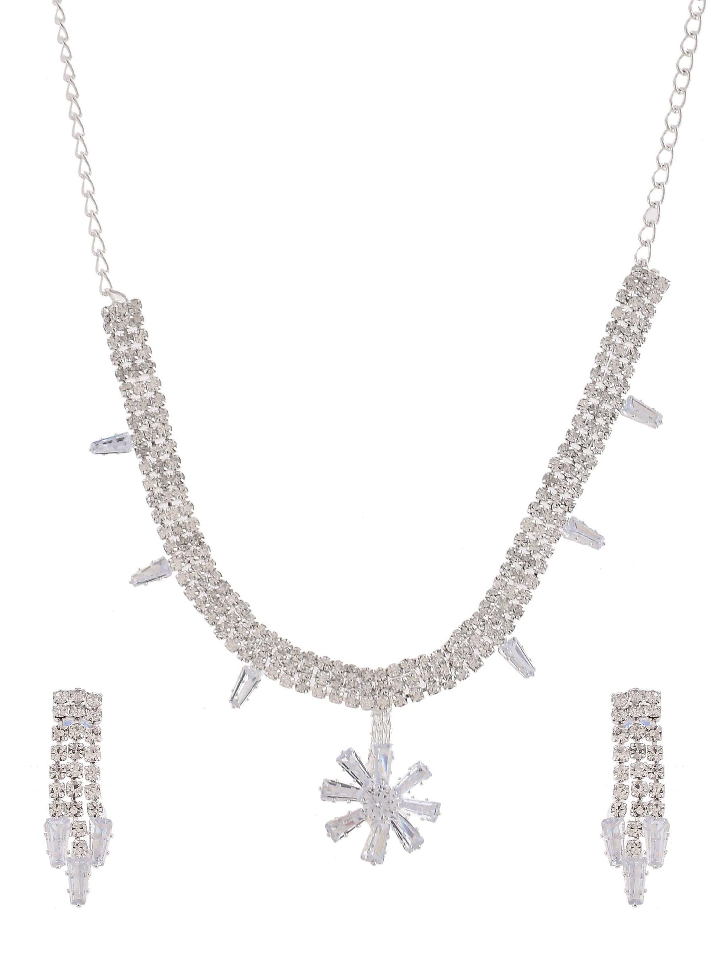 Cubic Zirconia Jewellery Set For Women