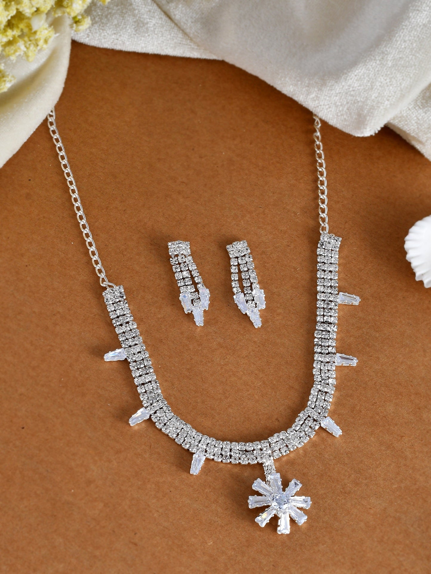 Cubic Zirconia Jewellery Set For Women