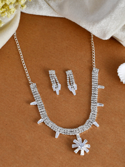 Cubic Zirconia Jewellery Set For Women