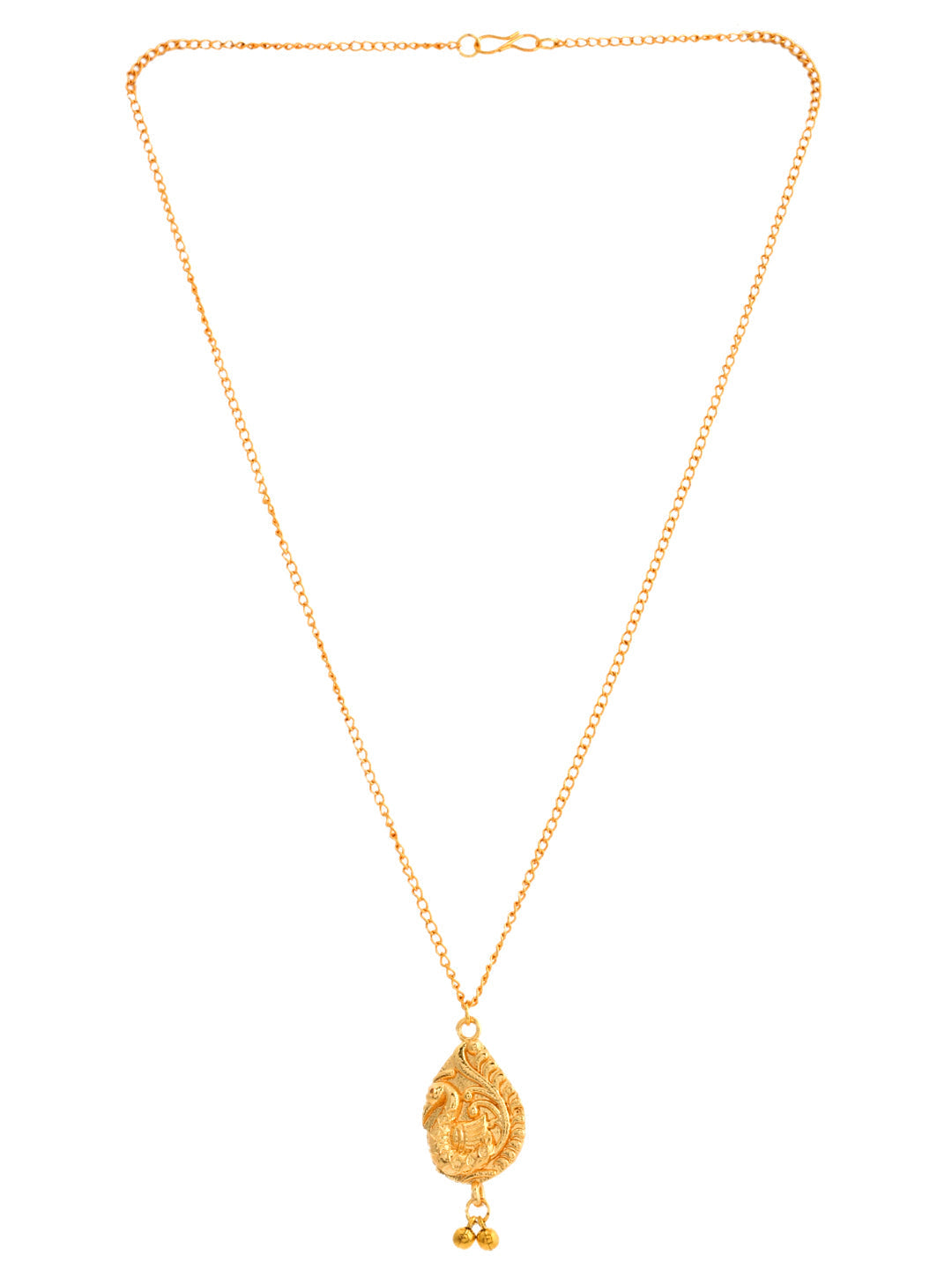 Handcrafted Gold Plated Pendant Chain For Women