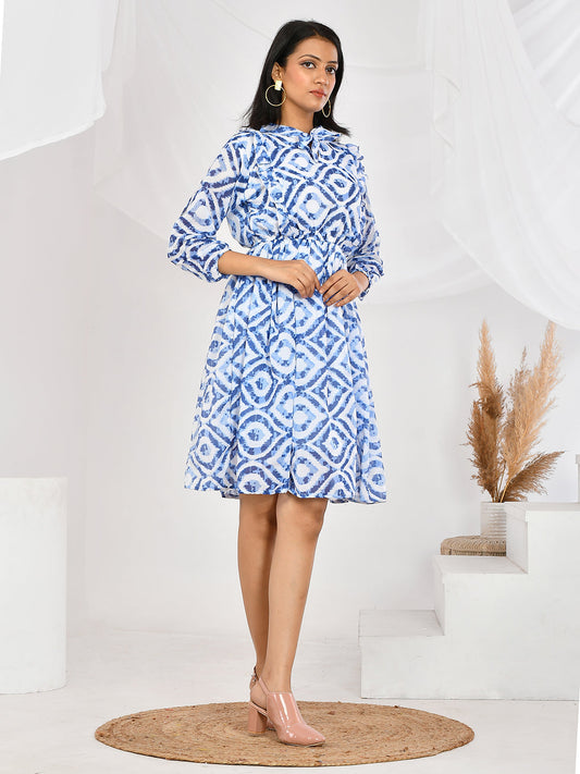 Party Wear Blue Dresses Western For Girls/Women